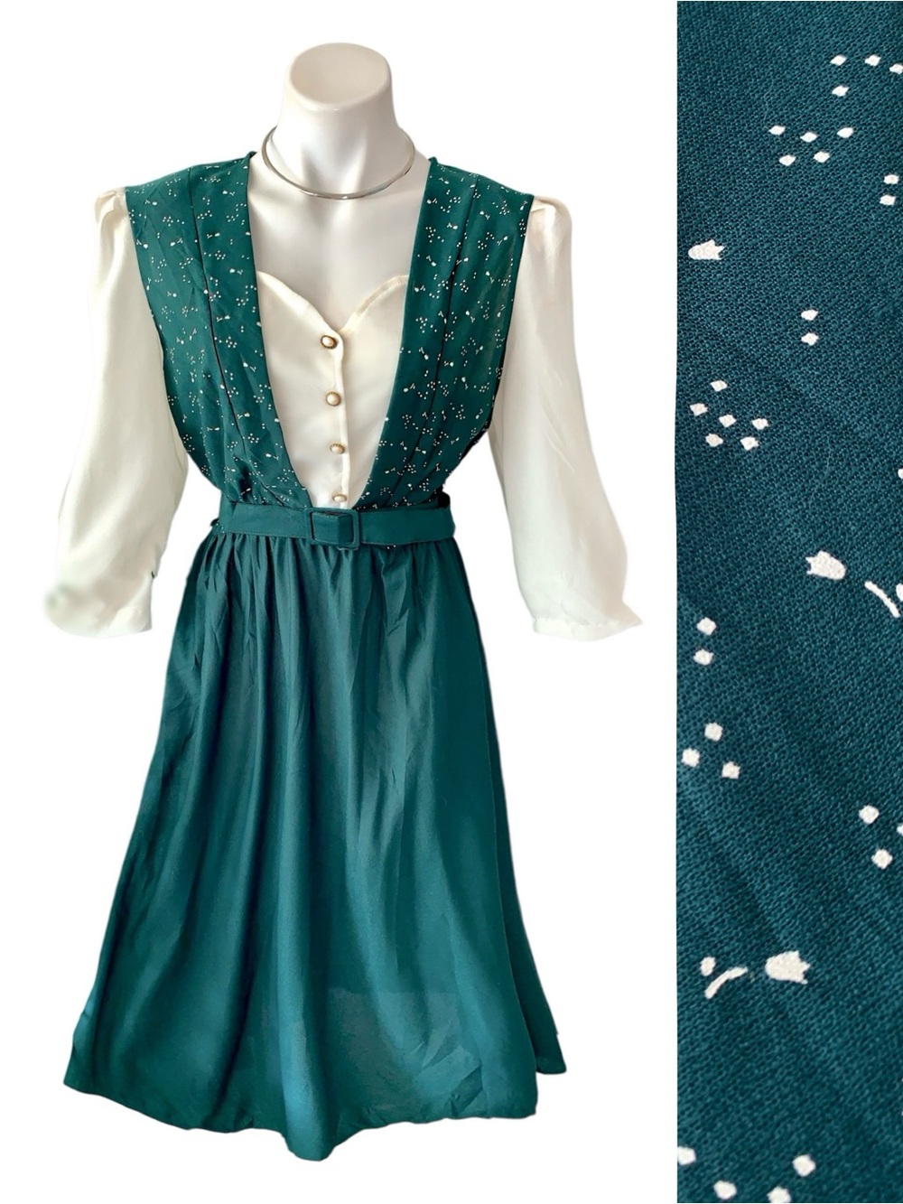 b l o o m :: Vintage Whimsical Floral Folk Alpine Dress